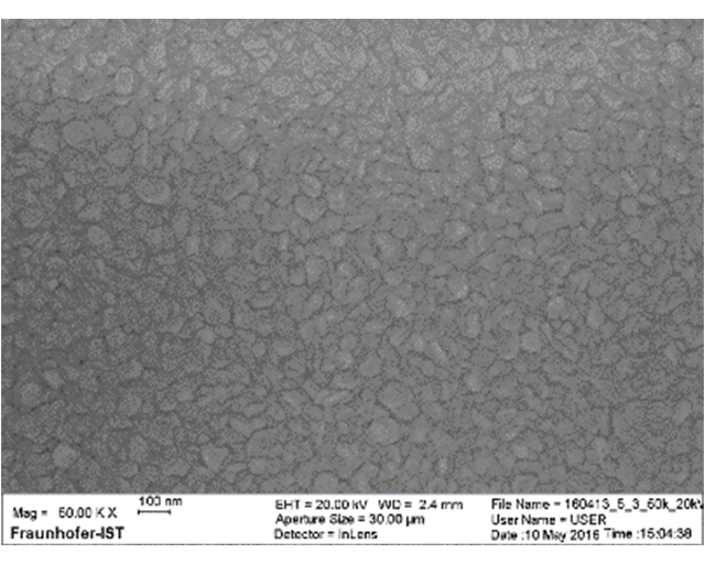 SEM image of the surface of the astronomy mirror to evaluate the quality of the mirror coating.