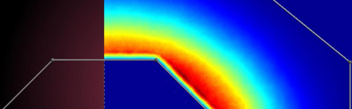 Simulation of the density of layer-forming gas particles.