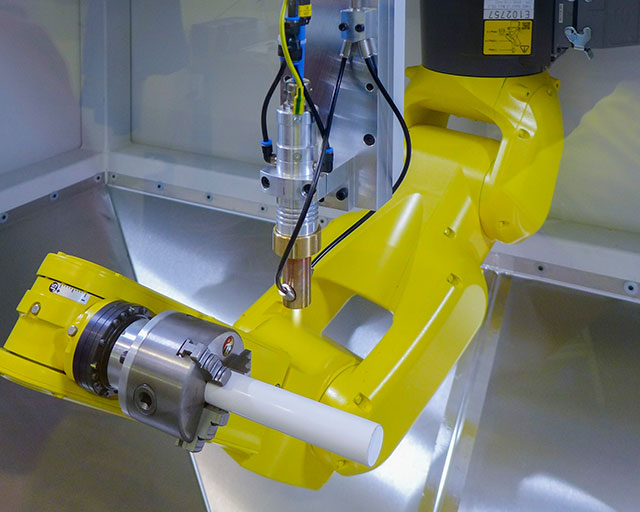 Robot-assisted coating process.