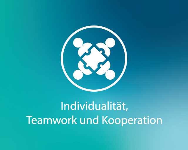 Individualität, Teamwork und Kooperation