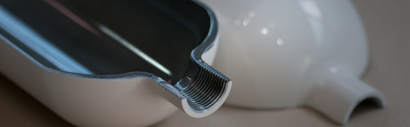 Innenbeschichtung eines Wasserstofftanks.