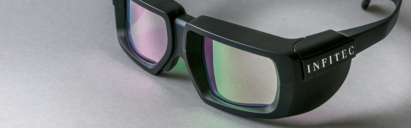 3D-Brille mit spektraler Kanaltrennung.