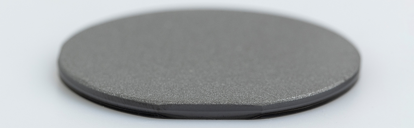 Silicon substrate with a microcrystalline diamond coating.