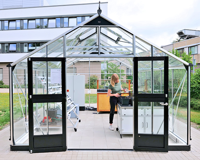 The Fraunhofer IST research greenhouse.