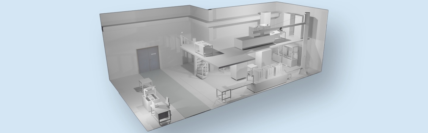 Planning of a flexible production system for coating technology.