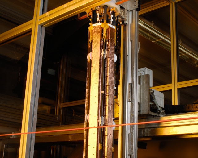 View of the facility for the electroplating of waveguides.